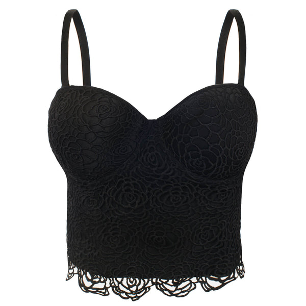 Beamz - Lace Bustier Cropped Top