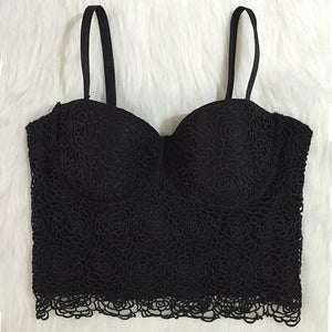 Floral Lace Bustier Corset Crop Top – SHE'SMODA